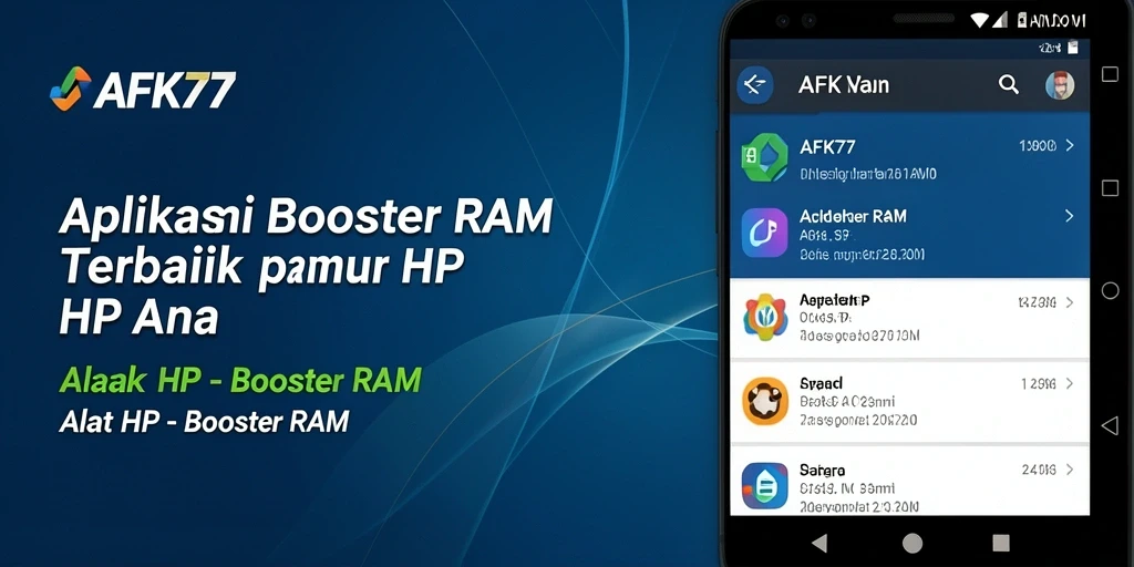 Tampilan antarmuka AFK77 yang intuitif untuk pengoptimalan RAM.