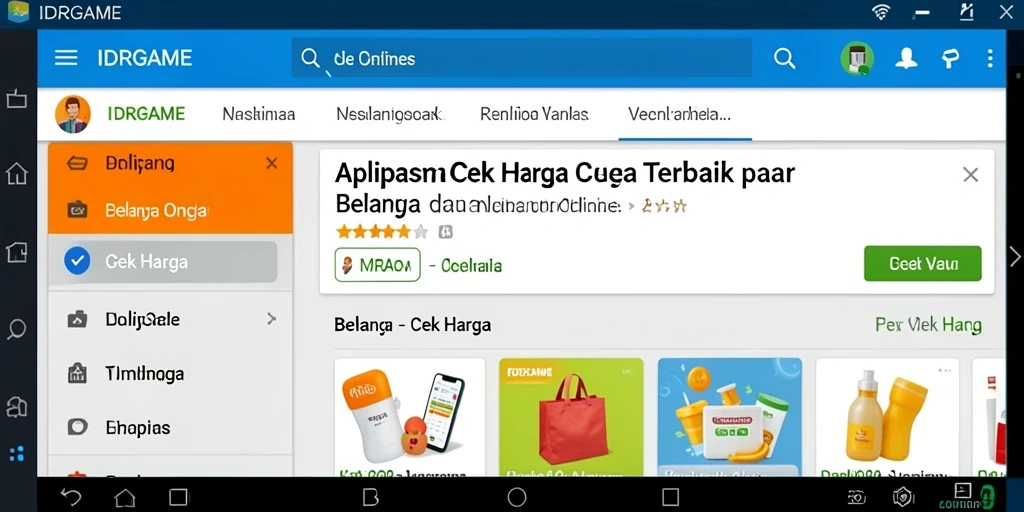 Antarmuka pengguna IDRGAME yang sederhana dan informatif.