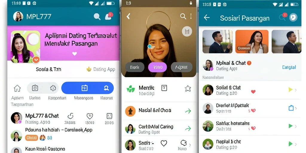 Antarmuka pengguna MPL777 yang ramah dan menarik untuk kencan.