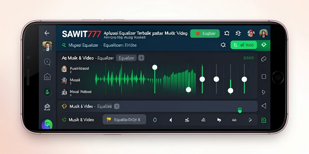 Antarmuka aplikasi Equalizer SAWIT777 dengan fitur lengkap.
