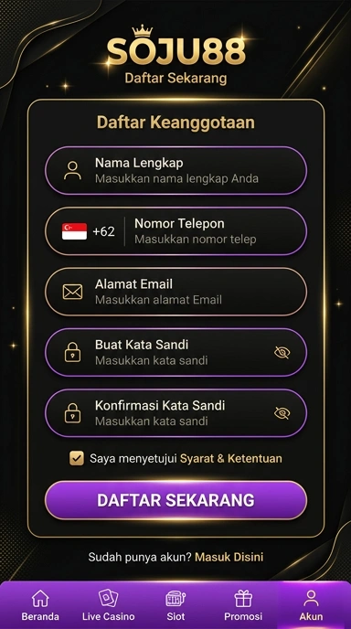 Buat Akun Baru di soju88 dengan Mudah!